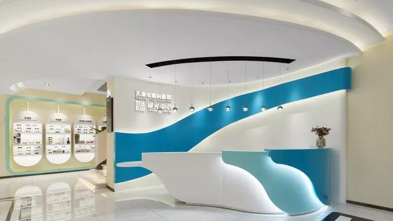  潤RUN｜為天津市眼科醫院視科中心，定制湖水藍燈具